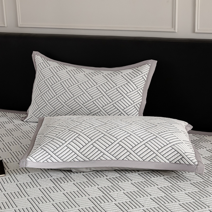 91家纺网 家纺一手货源 找家纺 2025新款韩国外贸爆款加厚PE中分子凉感豆豆软席 时空灰-床席款