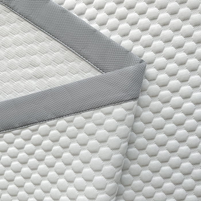 91家纺网 家纺一手货源 找家纺 澳梵家居 2025新款PE中分子A类凉感豆豆刺绣软凉席 冰川-高级白