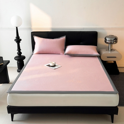 91家纺网 家纺一手货源 找家纺 （总）乐家欣 2025新款A类提花色织冰豆豆凉席-竹韵系列