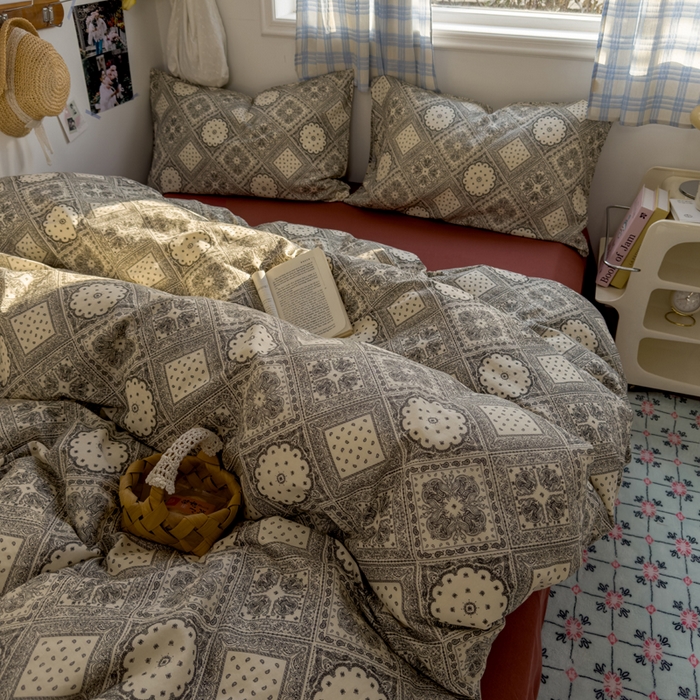 91家纺网 家纺一手货源 找家纺 塔塔家居  2025新款全棉纯棉双层纱被套单品单被套被套单件 南岛日记