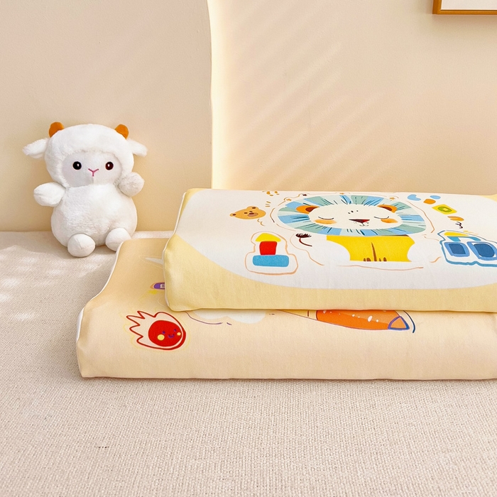 91家纺网 家纺一手货源 找家纺 梵赫 2025新款全棉A类儿童针织棉记忆枕（可拆卸） 狮子王 单枕套