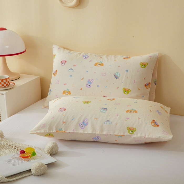 91家纺网 家纺一手货源 找家纺 2025款A类母婴级全棉双层纱枕套_4032 玛卡世界