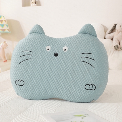 温蔓2025新款卡通猫肚枕 暗蓝
