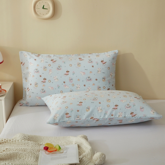 91家纺网 家纺一手货源 找家纺 2025款A类母婴级全棉双层纱枕套_4032 可爱贝贝