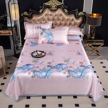 91家纺网 家纺一手货源 找家纺 （总）悦织湾家纺  2025新款印花斜纹冰丝席三件套