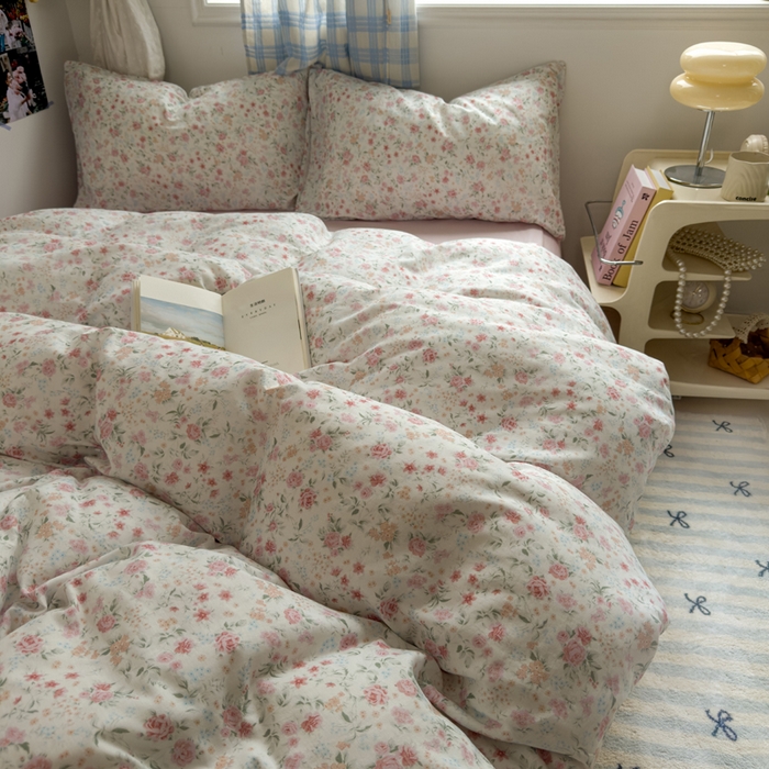 91家纺网 家纺一手货源 找家纺 塔塔家居  2025新款全棉纯棉双层纱被套单品单被套被套单件 花序