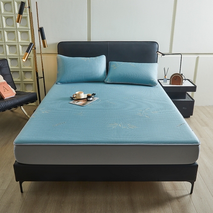 91家纺网 家纺一手货源 找家纺 （总）乐家欣 2025新款A类提花色织冰豆豆凉席-竹韵系列