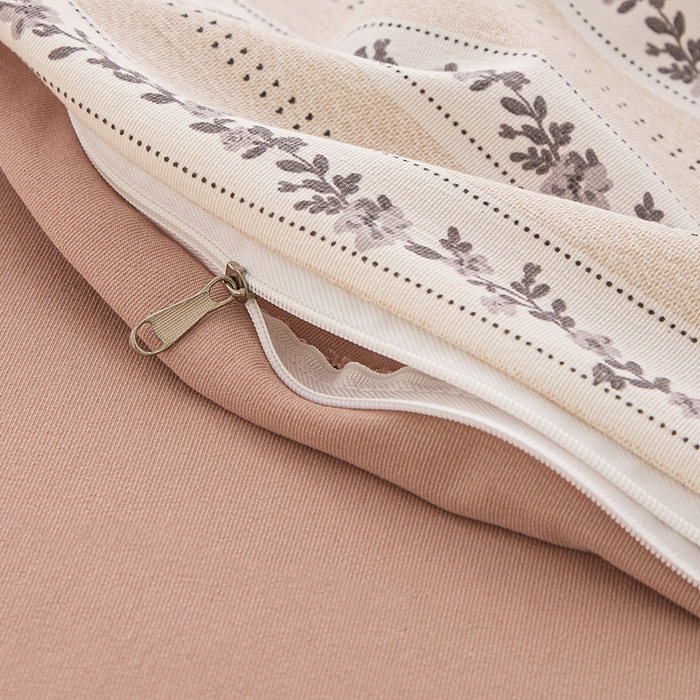 91家纺网 家纺一手货源 找家纺 蕾诺家纺 2025新款直播新款A类有氧提花云纱棉圆角吊边工艺四件套学生三件套 摩卡