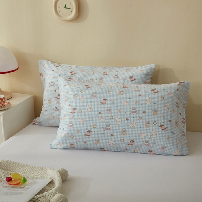 91家纺网 家纺一手货源 找家纺 2025款A类母婴级全棉双层纱枕套_4032 可爱贝贝