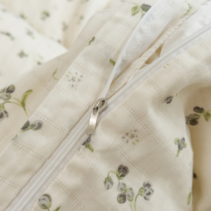 91家纺网 家纺一手货源 找家纺 塔塔家居  2025新款全棉纯棉双层纱四件套 晨露