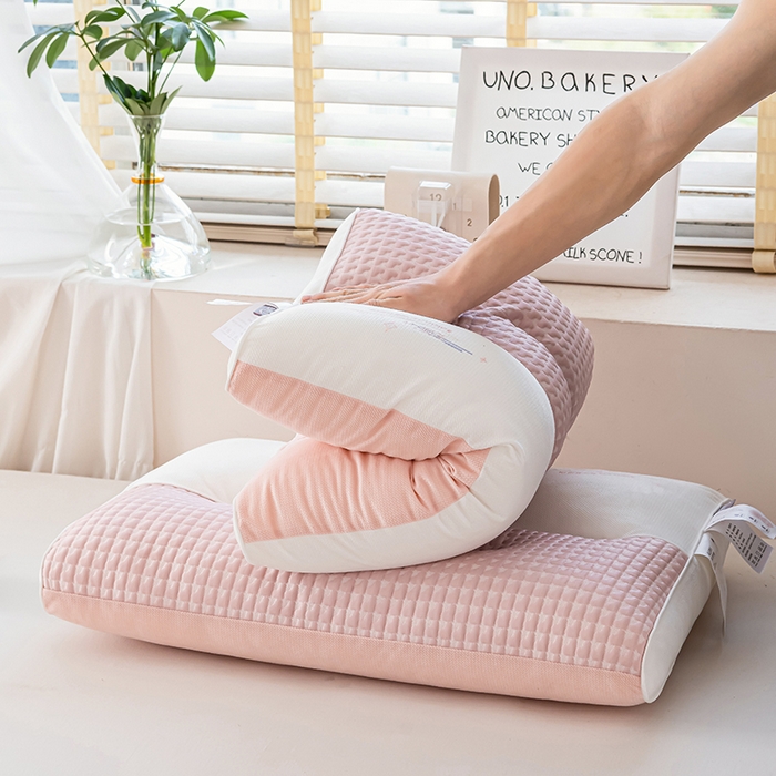 91家纺网 家纺一手货源 找家纺 大熊枕芯 2025新款安颈1号冰豆豆枕芯 安颈1号-粉