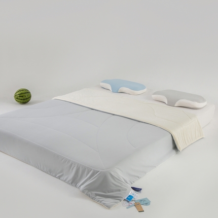 91家纺网 家纺一手货源 找家纺 佳居缘 2025新款锦氨冰川凉感冰菓裸感被 高级灰