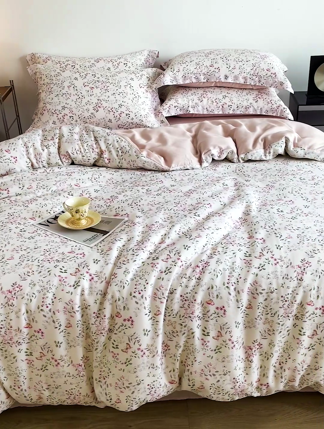 91家纺网 家纺一手货源 找家纺 棉生活家纺 2025新款天丝莱赛尔印花四件套 吟禾暮