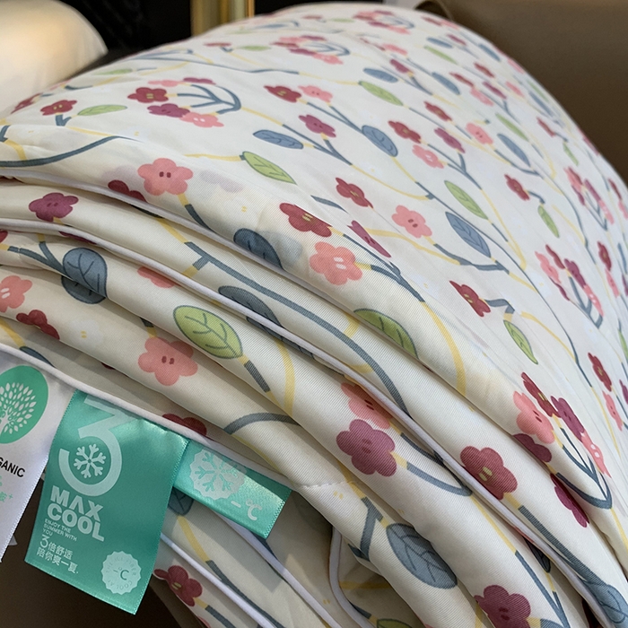 91家纺网 家纺一手货源 找家纺 奈萝家纺 2025新款冰皮凉感丝夏被空调被 觅屿