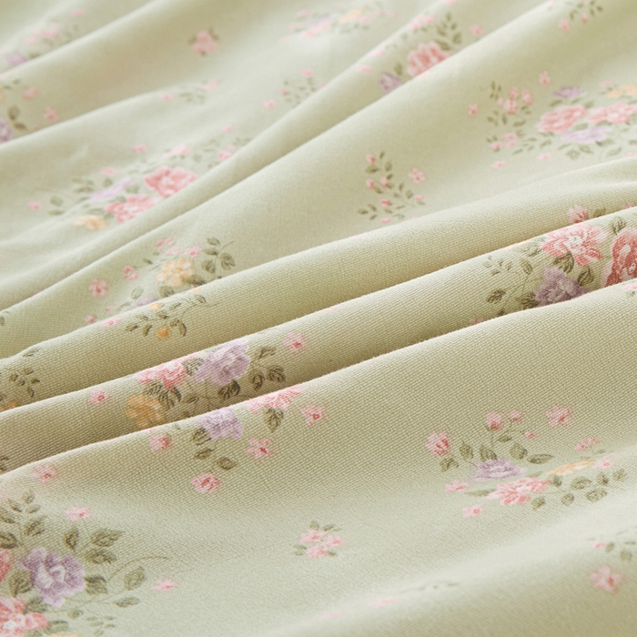 91家纺网 家纺一手货源 找家纺 蕾诺家纺 2025新款直播新款A类有氧提花云纱棉圆角吊边工艺四件套学生三件套 晴天