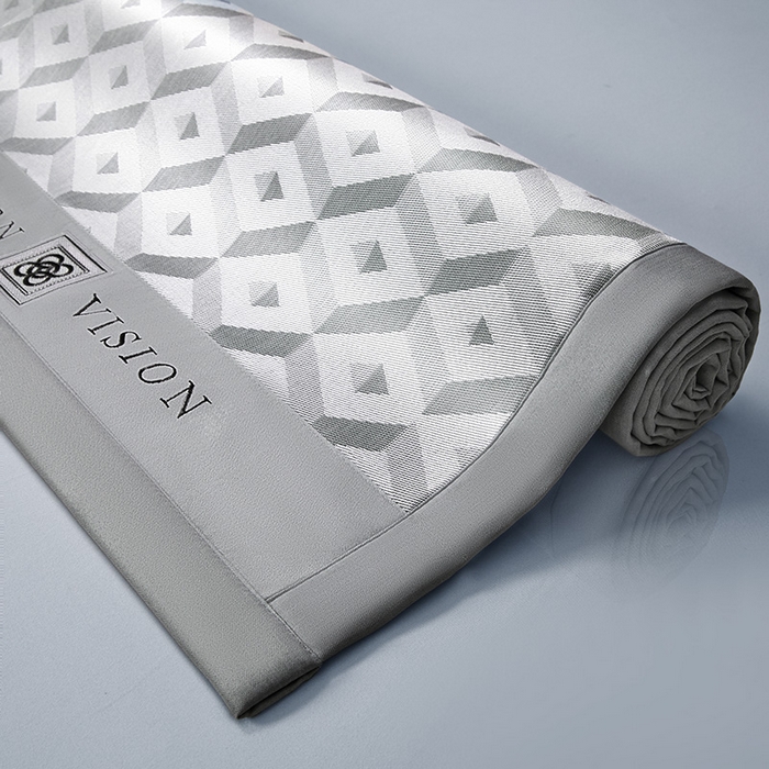 91家纺网 家纺一手货源 找家纺 全季家居 2025新款5A抗菌3D立体冰柔凉感冰丝席 格调-银灰 床席款