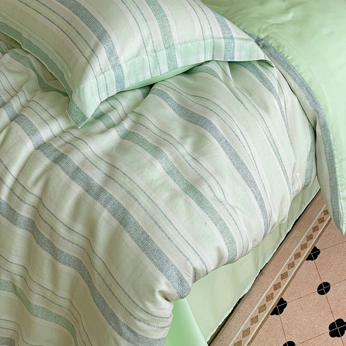 91家纺网 家纺一手货源 找家纺 棉生活家纺 2025新款天丝莱赛尔印花四件套 夏遇柠檬