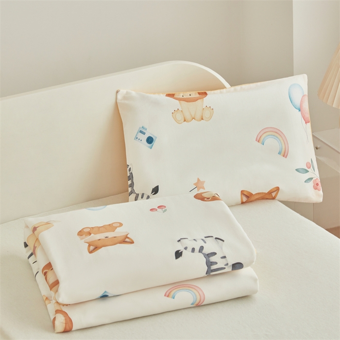 91家纺网 家纺一手货源 找家纺 艾佳宝贝 2025A类儿童全棉多功能单被套可拆式夏被四季被子 萌趣动物园