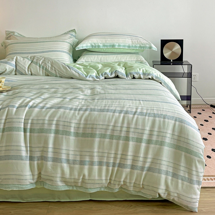 91家纺网 家纺一手货源 找家纺 棉生活家纺 2025新款天丝莱赛尔印花四件套 夏遇柠檬