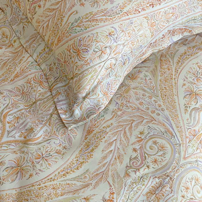 91家纺网 家纺一手货源 找家纺 棉生活家纺 2025新款天丝莱赛尔印花四件套 莉格西塔