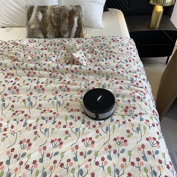 91家纺网 家纺一手货源 找家纺 奈萝家纺 2025新款冰皮凉感丝夏被空调被 觅屿