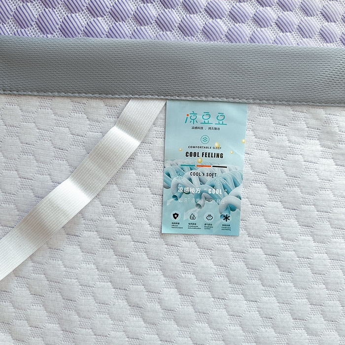 91家纺网 家纺一手货源 找家纺 澳梵家居 2025新款PE中分子A类凉感豆豆刺绣软凉席 冰川-紫