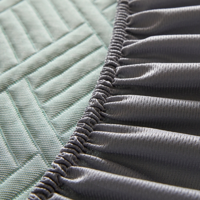 91家纺网 家纺一手货源 找家纺 2025新款韩国外贸爆款加厚PE中分子凉感豆豆软席 时空绿-床笠款