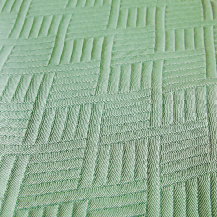 91家纺网 家纺一手货源 找家纺 2025新款韩国外贸爆款加厚PE中分子凉感豆豆软席 时空绿-床席款