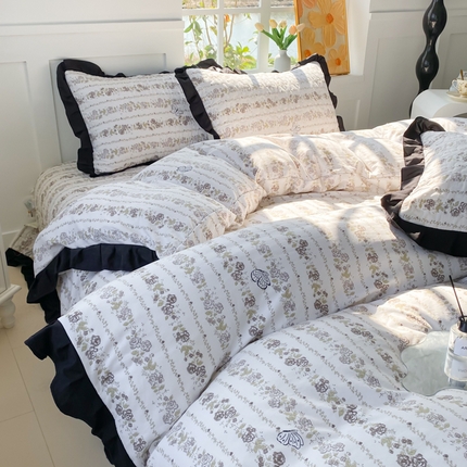佳品居 2025新款赫本风床盖四件套 赫本风-花香