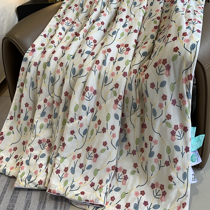 91家纺网 家纺一手货源 找家纺 奈萝家纺 2025新款冰皮凉感丝夏被空调被 觅屿