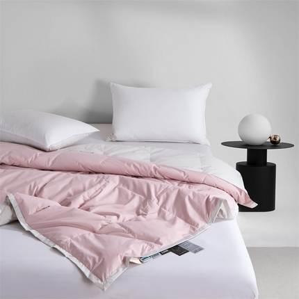 静若居羽绒被壳 2025新款可水洗羽绒夏被羽绒春秋被可水洗羽绒被壳天丝夏被 多巴胺灰拼豆