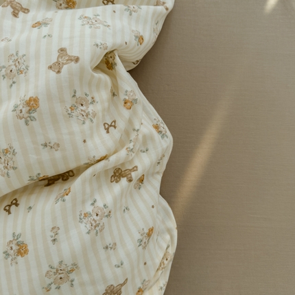 塔塔家居  2025新款全棉纯棉双层纱被套单品单被套被套单件 睡睡熊