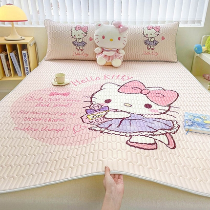 91家纺网 家纺一手货源 找家纺 （总）米帛家纺2025新款大版三丽鸥乳胶凉席-绑带款