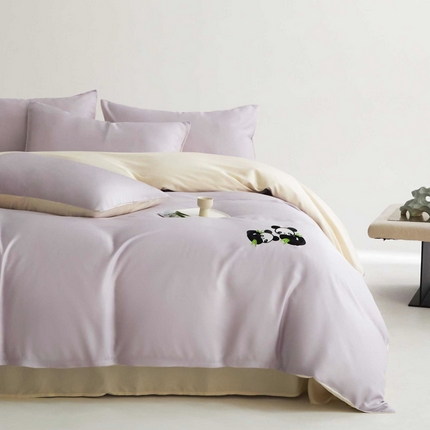 91家纺网 家纺一手货源 找家纺 （总）金奇达家纺 2025新款竹玉清丝四件套-墨隐竹笙【标准号全网控价（折后券后）不低于228元】