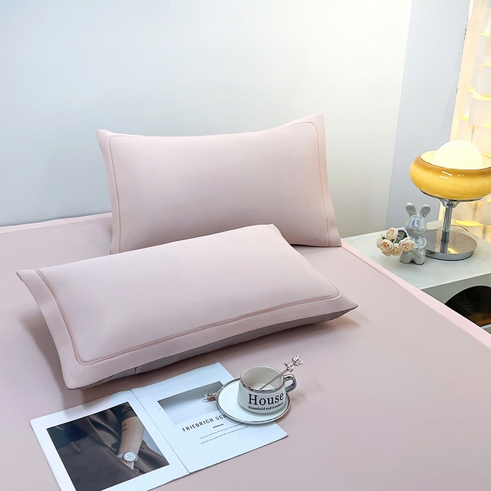 91家纺网 家纺一手货源 找家纺 全季家居 2025新款5A抗菌ICE系列凉感冰丝席 淡粉 床席款