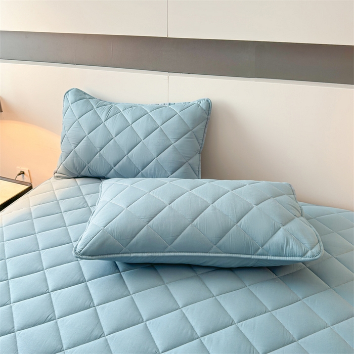 91家纺网 家纺一手货源 找家纺 优眠坊 2025新款全棉夹棉枕套-格调 格调-雾霾蓝