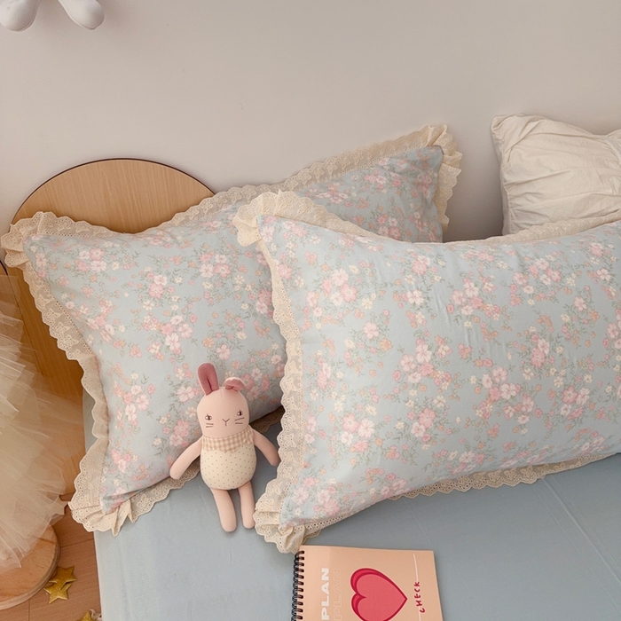 91家纺网 家纺一手货源 找家纺 于果 2025新款全棉双层纱花边款 莉莉周