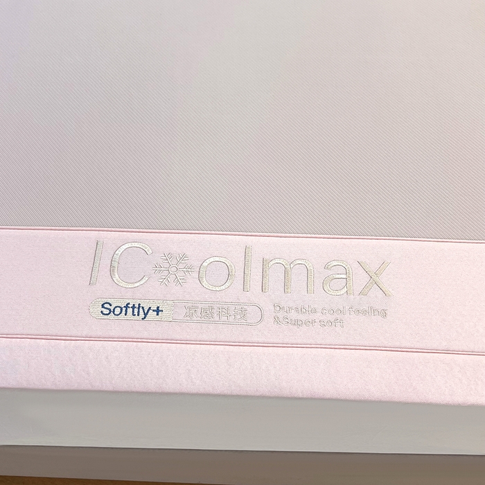 91家纺网 家纺一手货源 找家纺 全季家居 2025新款5A抗菌ICE系列凉感冰丝席 淡粉 床席款