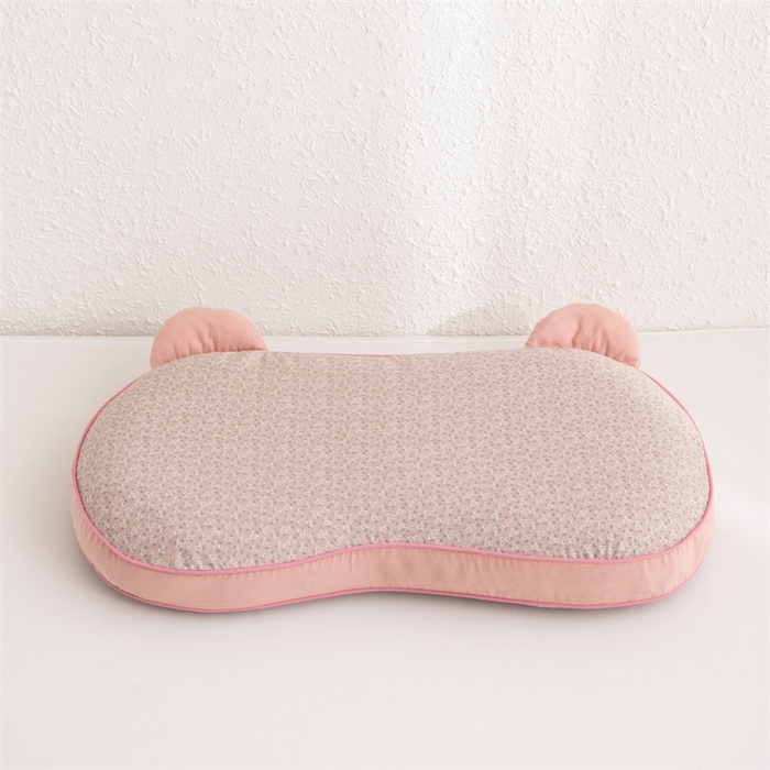 91家纺网 家纺一手货源 找家纺 大熊枕芯 2025新款熊猫全棉碎花荞麦枕 熊猫荞麦枕-粉