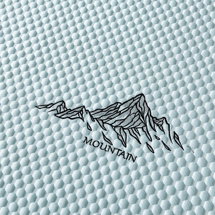 91家纺网 家纺一手货源 找家纺 澳梵家居 2025新款PE中分子A类凉感豆豆刺绣软凉席 冰川-水绿