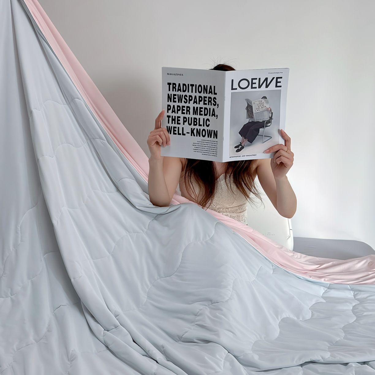 91家纺网 家纺一手货源 找家纺 兜米 2025夏季玻尿酸凉感冰皮被夏凉被空调被 浅蓝拼粉色