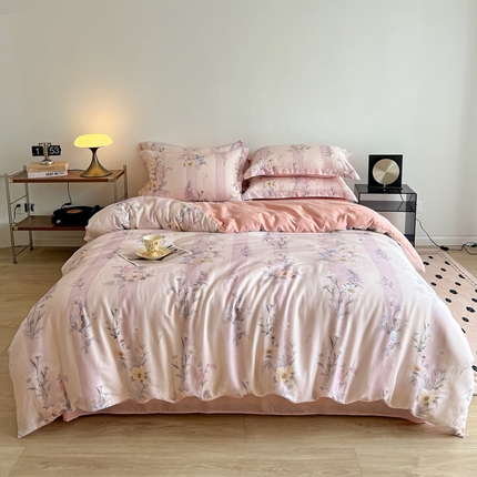 91家纺网 家纺一手货源 找家纺 （总）棉生活家纺 2025新款天丝莱赛尔印花四件套