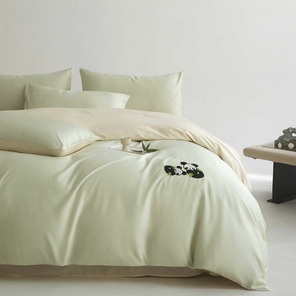 91家纺网 家纺一手货源 找家纺 （总）金奇达家纺 2025新款竹玉清丝四件套-墨隐竹笙【标准号全网控价（折后券后）不低于228元】