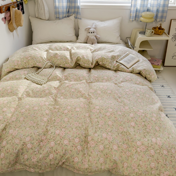 91家纺网 家纺一手货源 找家纺 塔塔家居  2025新款全棉纯棉双层纱被套单品单被套被套单件 茉香