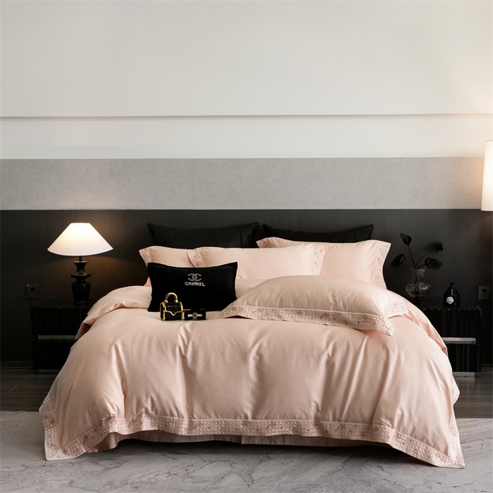 91家纺网 家纺一手货源 找家纺 保罗圣迪奥 2025新款简约款全棉长绒棉四件套—星阑 星阑-玉色