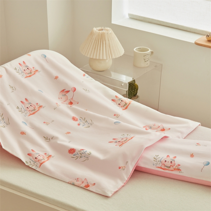 91家纺网 家纺一手货源 找家纺 艾佳宝贝 2025A类儿童全棉多功能单被套可拆式夏被四季被子 春日游玩