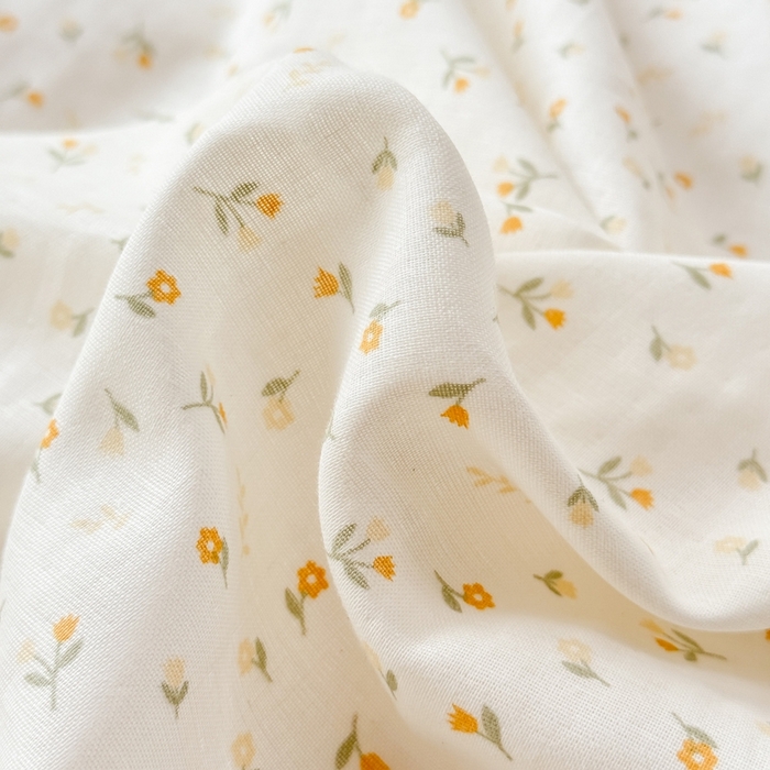 91家纺网 家纺一手货源 找家纺 晨晨家纺2025新款全棉双层花边双层纱四件套 花蕊-黄