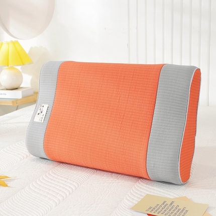 2025新款TW韩式拼接高低枕 明亮橙