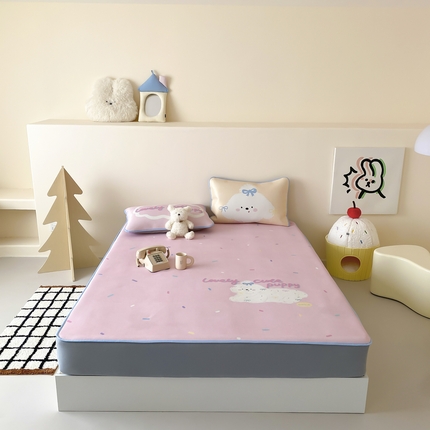 91家纺网 家纺一手货源 找家纺 （总）三味舒屋 2025新款熊猫系列大版印花冰丝冰藤席凉席