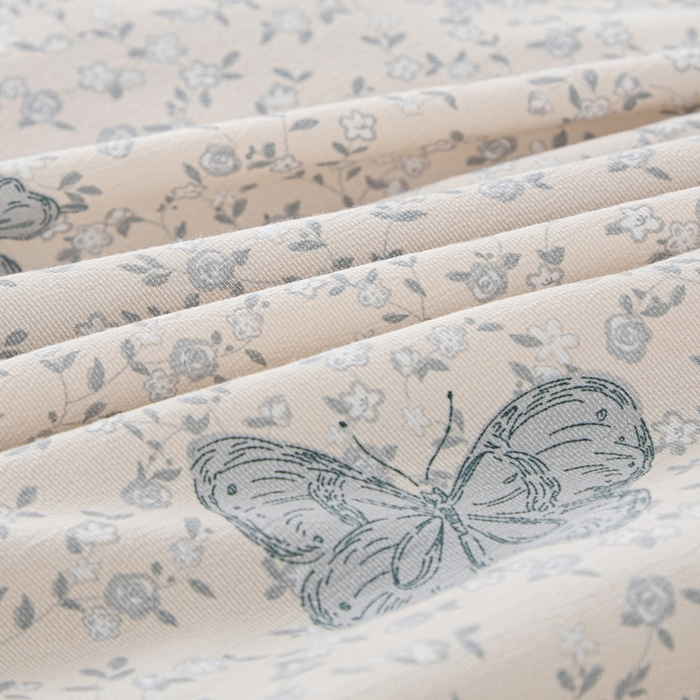 91家纺网 家纺一手货源 找家纺 蕾诺家纺 2025新款直播新款A类有氧提花云纱棉圆角吊边工艺四件套学生三件套 翩翩起舞